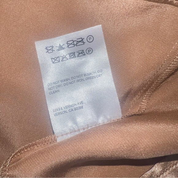 Reformation Mini Dress - Size 0 - Gold - 100% Silk - Reformation Maroun Dress - Picture 7 of 7